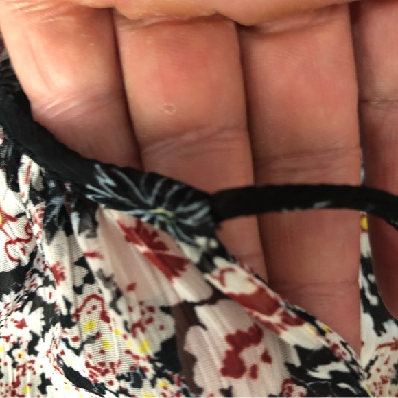 Zara Trafaluc Floral Mesh Flowy Blouse SZ M - Picture 15 of 16